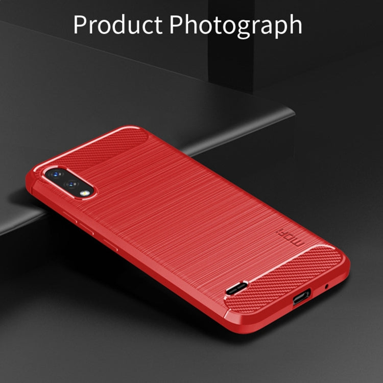 For LG K22 / K22 Plus MOFI Gentleness Brushed Carbon Fiber Soft TPU Case(Red) - LG by MOFI | Online Shopping South Africa | PMC Jewellery | Buy Now Pay Later Mobicred