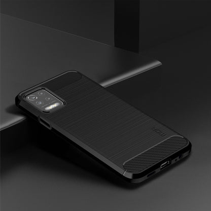 For LG K52 / K62 / K62+ / Q52 / Q62  MOFI Gentleness Brushed Carbon Fiber Soft TPU Case(Black) - LG by MOFI | Online Shopping South Africa | PMC Jewellery