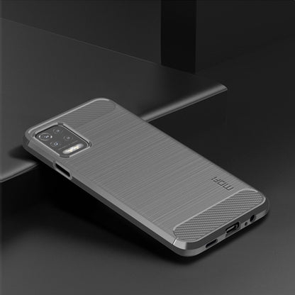 For LG K52 / K62 / K62+ / Q52 / Q62  MOFI Gentleness Brushed Carbon Fiber Soft TPU Case(Gray) - LG by MOFI | Online Shopping South Africa | PMC Jewellery