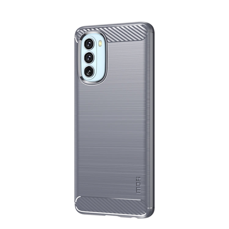 For Motorola Moto G51  5G MOFI Gentleness Brushed Carbon Fiber Soft TPU Case(Gray) - Motorola Cases by MOFI | Online Shopping South Africa | PMC Jewellery