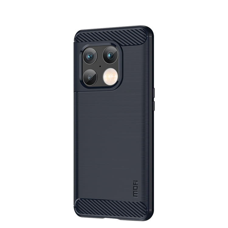 For OnePlus 10 Pro 5G MOFI Gentleness Brushed Carbon Fiber Soft TPU Case(Blue) - OnePlus Cases by MOFI | Online Shopping South Africa | PMC Jewellery