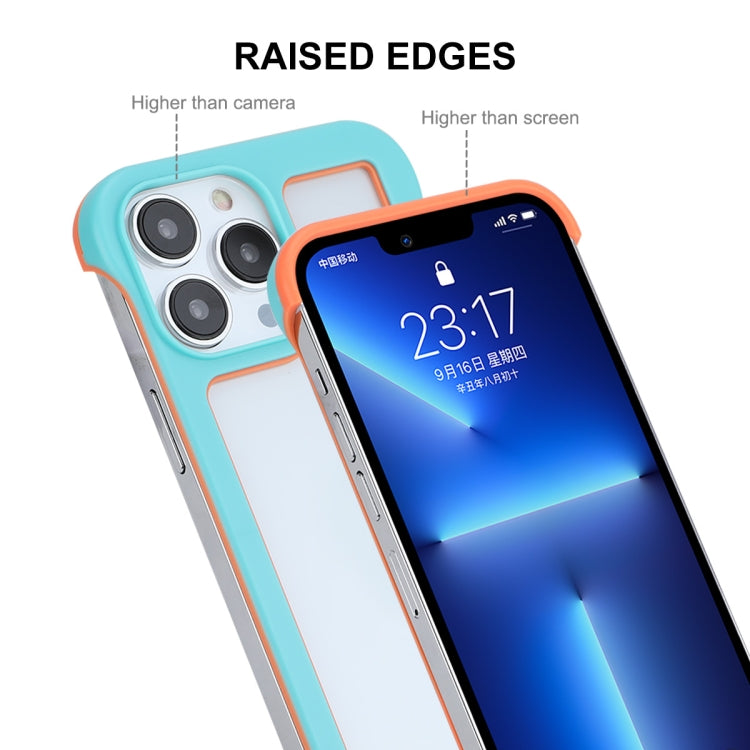 For iPhone 13 Pro ENKAY Frameless Hollow Shockproof PC Case (Blue) - iPhone 13 Pro Cases by ENKAY | Online Shopping South Africa | PMC Jewellery | Buy Now Pay Later Mobicred