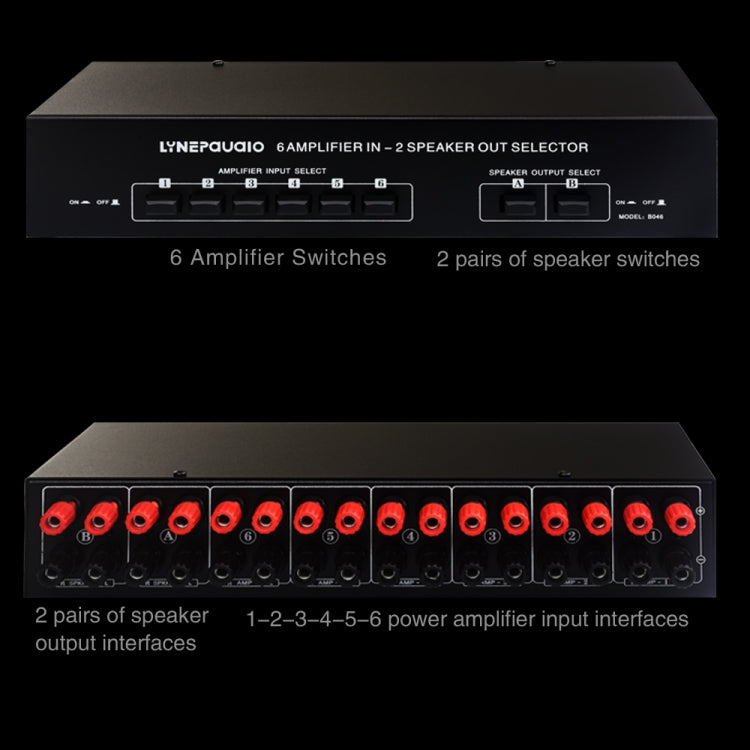 6 In 2 Out 300W Power Amplifier Switcher Loudspeaker Switch Distribute Device -  by PMC Jewellery | Online Shopping South Africa | PMC Jewellery | Buy Now Pay Later Mobicred