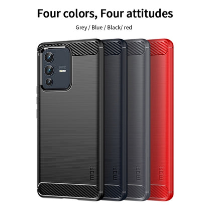 For vivo V23 Pro /S12 Pro MOFI Gentleness Series Brushed Texture Carbon Fiber Soft TPU Phone Case(Blue) - vivo Cases by MOFI | Online Shopping South Africa | PMC Jewellery