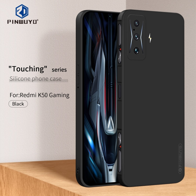 For Xiaomi Redmi K50 Gaming PINWUYO Sense Series Liquid Silicone TPU Phone Case(Black) - More Brand by PINWUYO | Online Shopping South Africa | PMC Jewellery | Buy Now Pay Later Mobicred