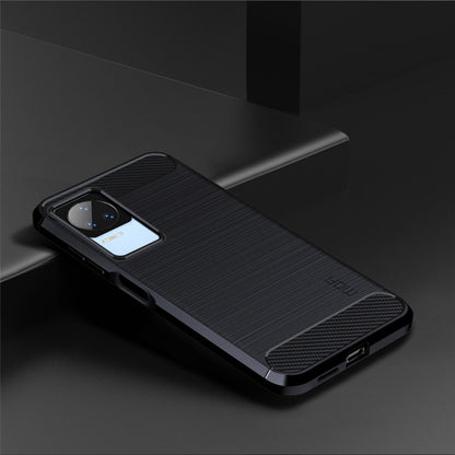 For Xiaomi Redmi K40S MOFI Gentleness Brushed Carbon Fiber Soft TPU Case(Blue) - Xiaomi Cases by MOFI | Online Shopping South Africa | PMC Jewellery | Buy Now Pay Later Mobicred