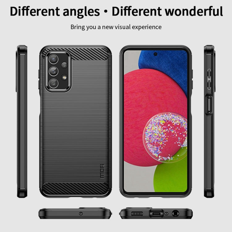 For Samsung Galaxy A23 / M23 / F23 MOFI Gentleness Series Brushed Texture Carbon Fiber Soft TPU Case(Gray) - Galaxy Phone Cases by MOFI | Online Shopping South Africa | PMC TechLife | Buy Now Pay Later Mobicred