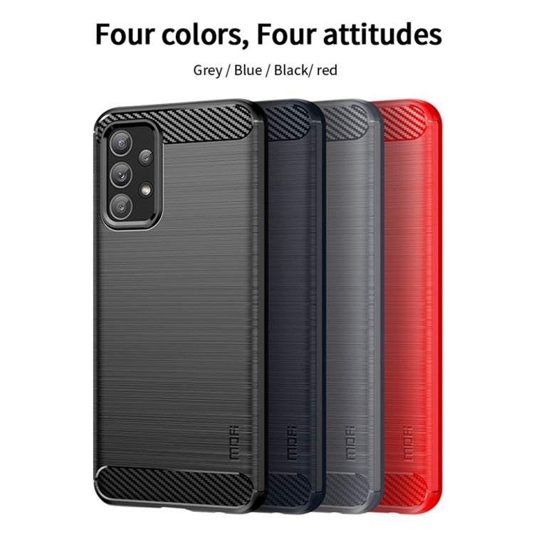 For Samsung Galaxy A23 / M23 / F23 MOFI Gentleness Series Brushed Texture Carbon Fiber Soft TPU Case(Gray) - Galaxy Phone Cases by MOFI | Online Shopping South Africa | PMC TechLife | Buy Now Pay Later Mobicred