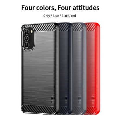 For Motorola Moto G 5G 2022 MOFI Gentleness Series Brushed Texture Carbon Fiber TPU Phone Case(Blue) - Motorola Cases by MOFI | Online Shopping South Africa | PMC Jewellery