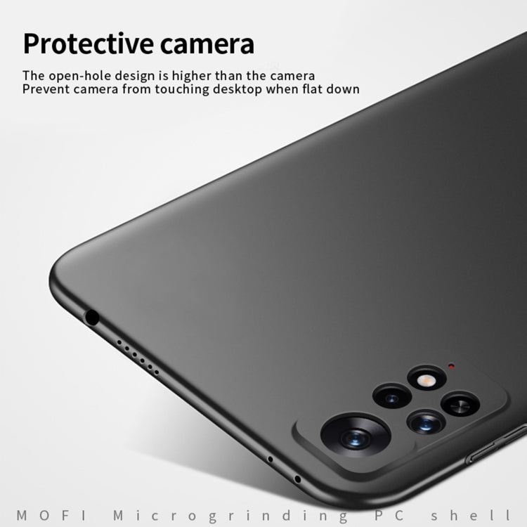 For Xiaomi Redmi Note 11 Global MOFI Frosted PC Ultra-thin Hard  Phone Case(Black) - Xiaomi Cases by MOFI | Online Shopping South Africa | PMC TechLife
