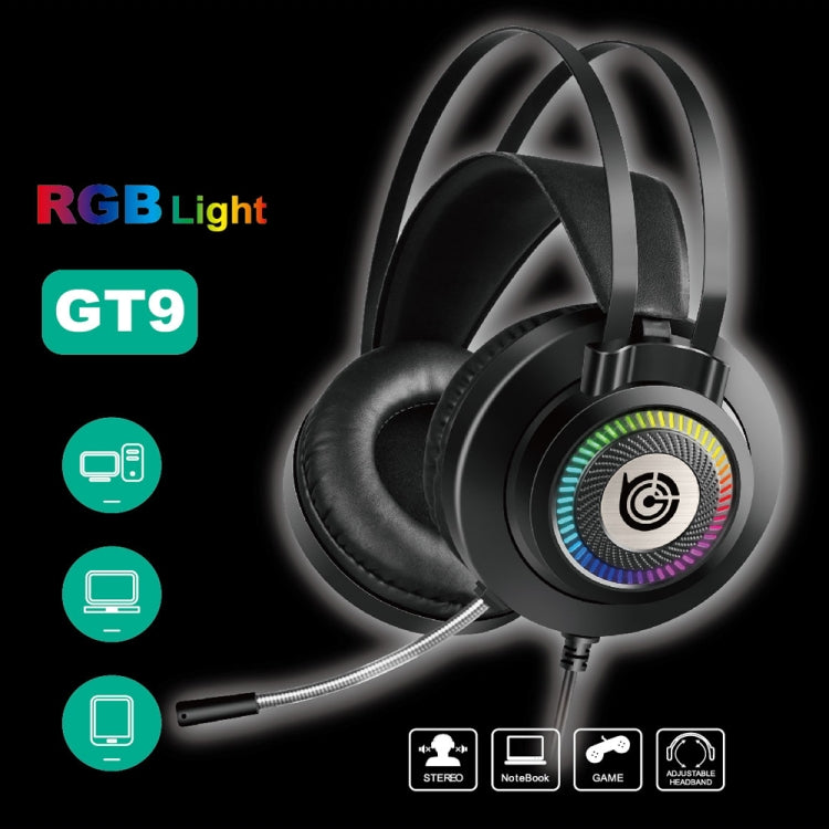 GT9 Professional LED Light Wired Gaming Headset with Mic for PC/PS4/PS5 - Multimedia Headset by PMC Jewellery | Online Shopping South Africa | PMC Jewellery | Buy Now Pay Later Mobicred