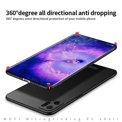 For OPPO Find X5 MOFI Frosted PC Ultra-thin Hard Case(Blue) - OPPO Cases by MOFI | Online Shopping South Africa | PMC Jewellery