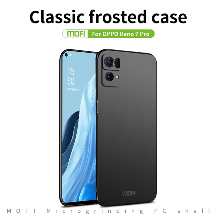 For OPPO Reno7 Pro MOFI Frosted PC Ultra-thin Hard Case(Black) - OPPO Cases by MOFI | Online Shopping South Africa | PMC Jewellery