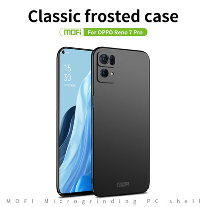 For OPPO Reno7 Pro MOFI Frosted PC Ultra-thin Hard Case(Gold) - OPPO Cases by MOFI | Online Shopping South Africa | PMC Jewellery