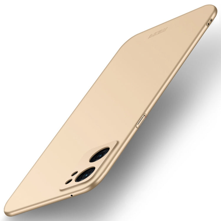 For OPPO Reno7 SE MOFI Frosted PC Ultra-thin Hard Case(Gold) - OPPO Cases by MOFI | Online Shopping South Africa | PMC Jewellery