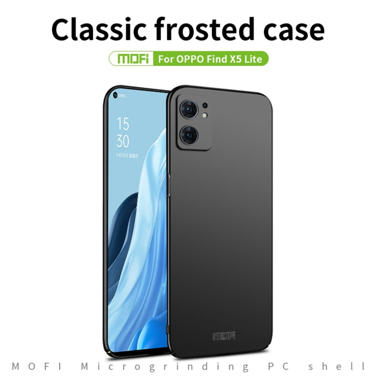 For OPPO Find X5 Lite / Reno7 Global MOFI Frosted PC Ultra-thin Hard Case(Gold) - OPPO Cases by MOFI | Online Shopping South Africa | PMC TechLife | Buy Now Pay Later Mobicred