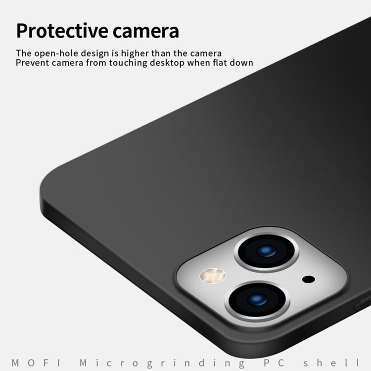 For iPhone 14 Plus MOFI Frosted PC Ultra-thin Hard Case  (Black) - free shipping - PMC TechLife - Order now!