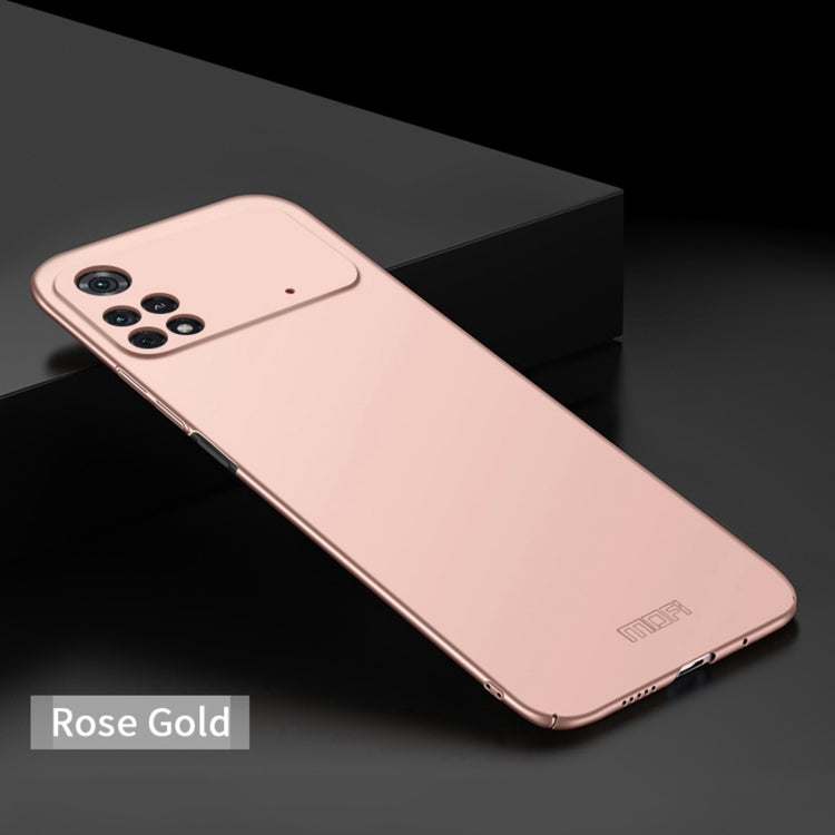 For Xiaomi POCO M4 Pro 4G MOFI Frosted PC Ultra-thin Hard Case(Rose gold) - free shipping - PMC TechLife - Order now!