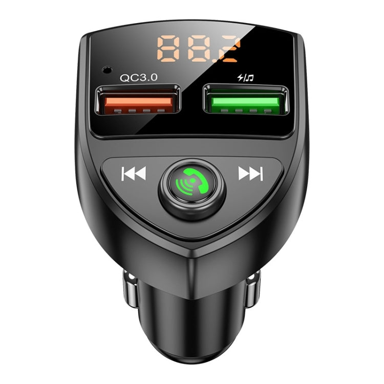 C8 Car  U Disk Bluetooth Player Fm Transmitter  QC3.0 Dual USB Ports Fast Charging - Bluetooth Car Kits by PMC Jewellery | Online Shopping South Africa | PMC Jewellery | Buy Now Pay Later Mobicred