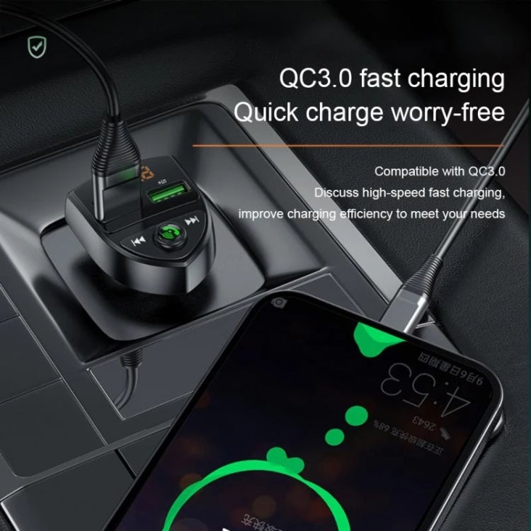 C8 Car  U Disk Bluetooth Player Fm Transmitter  QC3.0 Dual USB Ports Fast Charging - Bluetooth Car Kits by PMC TechLife | Online Shopping South Africa | PMC TechLife | Buy Now Pay Later Mobicred