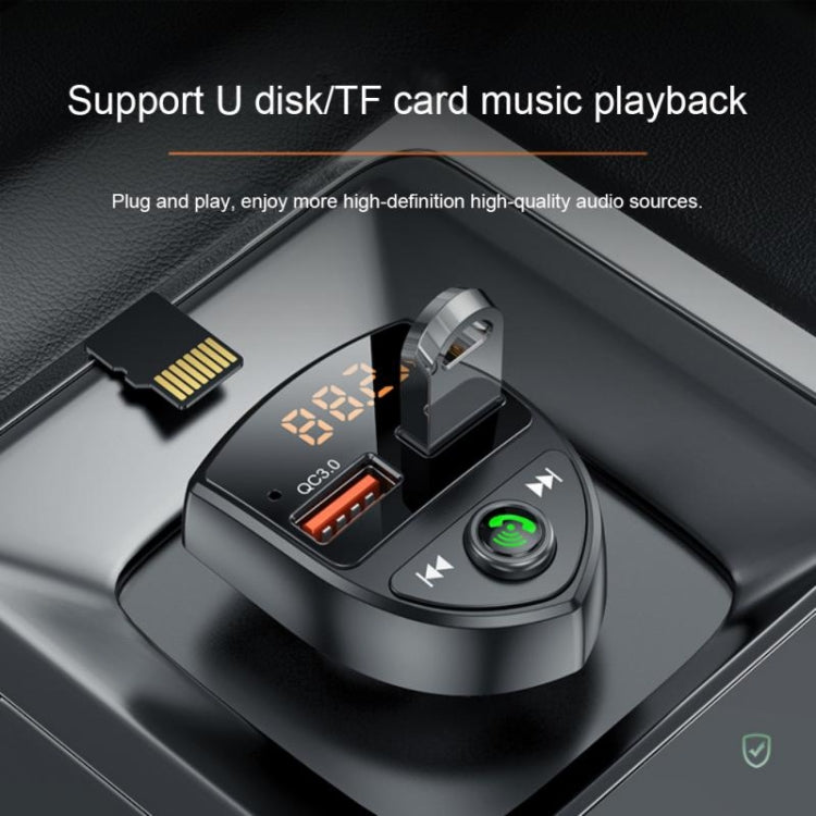 C8 Car  U Disk Bluetooth Player Fm Transmitter  QC3.0 Dual USB Ports Fast Charging - Bluetooth Car Kits by PMC TechLife | Online Shopping South Africa | PMC TechLife | Buy Now Pay Later Mobicred