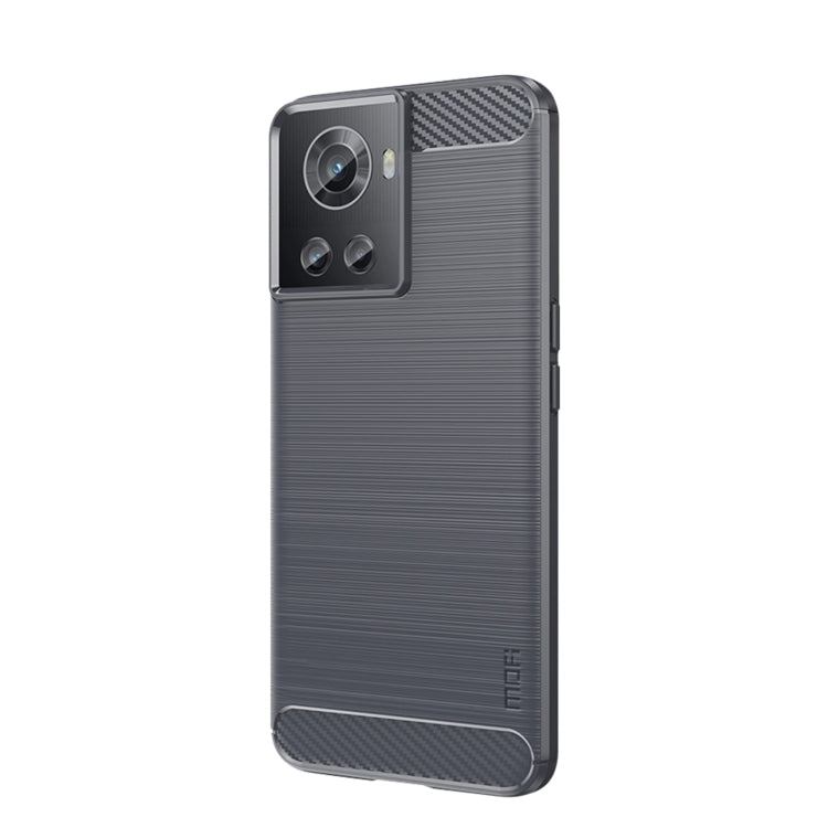 For OnePlus Ace / 10R 5G MOFI Gentleness Series Brushed Texture Carbon Fiber Soft TPU Case(Gray) - OnePlus Cases by MOFI | Online Shopping South Africa | PMC TechLife | Buy Now Pay Later Mobicred