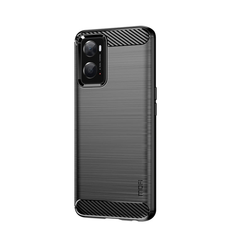 For OPPO A57 4G / A57 5G / A77 5G  MOFI Gentleness Series Brushed Texture Carbon Fiber Soft TPU Case(Black) -  by MOFI | Online Shopping South Africa | PMC Jewellery