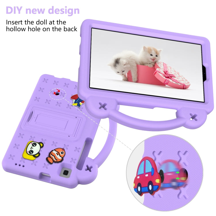 For Samsung Galaxy Tab A 8.0 2019 T290 / T295 Handle Kickstand Children EVA Shockproof Tablet Case(Lighte Purple) - Other Galaxy Tab PC by PMC Jewellery | Online Shopping South Africa | PMC Jewellery