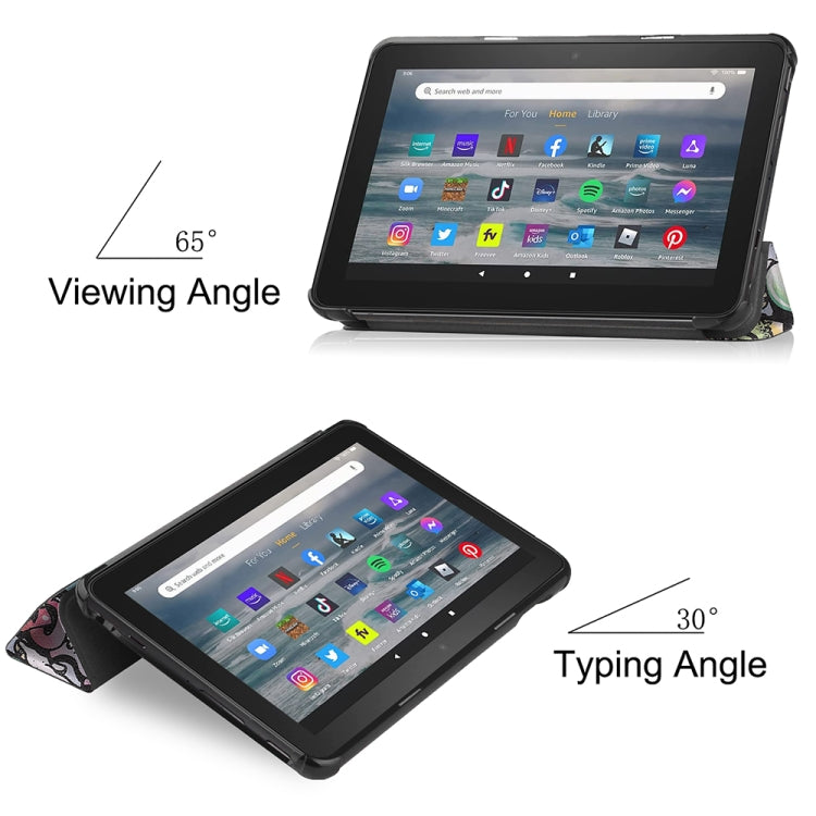 For Amazon Fire 7 12th 2022 JSM Smart Leather Tablet Case(Graffiti) - free shipping - PMc TechLife - Order now!