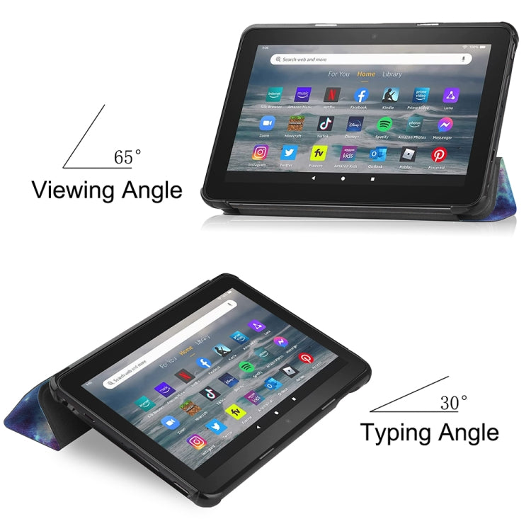 For Amazon Fire 7 12th 2022 JSM Smart Leather Tablet Case(Galaxy) - free shipping - PMc TechLife - Order now!