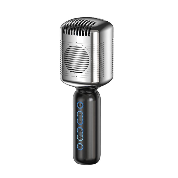 KM600 Wireless Microphone TWS Handheld Noise Reduction Smart Bluetooth-compatible Condenser Mic Music Player for Singing(Sliver) - Microphone by PMC Jewellery | Online Shopping South Africa | PMC Jewellery | Buy Now Pay Later Mobicred