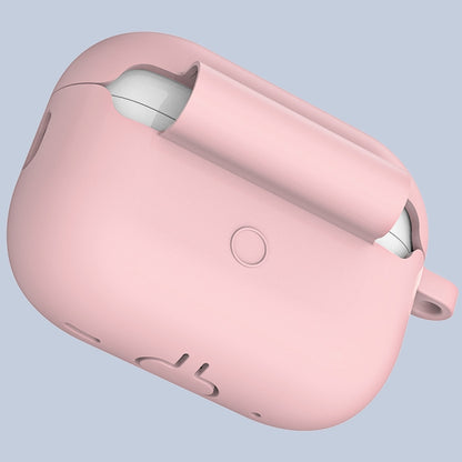 For Apple AirPods Pro 2 2022 ENKAY Thickened Silicone Protective Case with Keychain(Matte Pink) - For AirPods Pro 2 by ENKAY | Online Shopping South Africa | PMC Jewellery | Buy Now Pay Later Mobicred