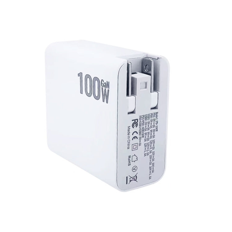 GaN 100W Dual USB+Dual USB-C/Type-C Multi Port Charger with  1.8m Type-C to MagSafe 1 / L Header Data Cable US / EU Plug - Cable & Adapter by PMC Jewellery | Online Shopping South Africa | PMC Jewellery | Buy Now Pay Later Mobicred