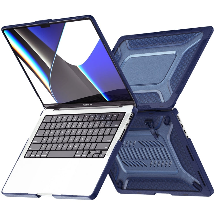 For MacBook Pro 14.2 A2442/A2779 2023 ENKAY Hat-Prince 3 in 1 Protective Bracket  Case Cover Hard Shell with TPU Keyboard Film / Anti-dust Plugs, Version:US(Grey) - MacBook Pro Cases by ENKAY | Online Shopping South Africa | PMC Jewellery | Buy Now Pay Later Mobicred