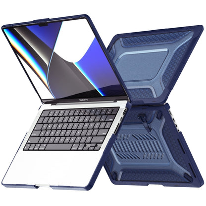 For MacBook Pro 14.2 A2442/A2779 2023 ENKAY Hat-Prince 3 in 1 Protective Bracket  Case Cover Hard Shell with TPU Keyboard Film / Anti-dust Plugs, Version:EU(Grey) - MacBook Pro Cases by ENKAY | Online Shopping South Africa | PMC Jewellery | Buy Now Pay Later Mobicred