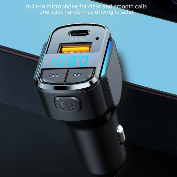 C34 Car Bluetooth 5.0 Charger FM Transmitter Cigarette lighter MP3 Music Player - Bluetooth Car Kits by PMC Jewellery | Online Shopping South Africa | PMC Jewellery | Buy Now Pay Later Mobicred