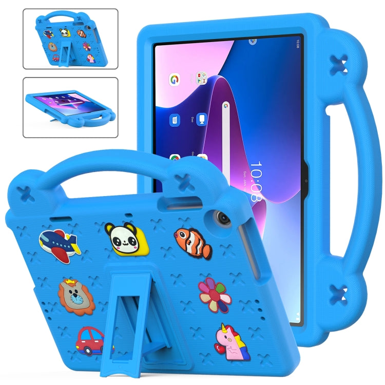 For Lenovo Tab M10 3rd Gen TB328FU / TB328XU 2022 10.1 Handle Kickstand Children EVA Shockproof Tablet Case(Sky Blue) - Lenovo by PMC Jewellery | Online Shopping South Africa | PMC Jewellery