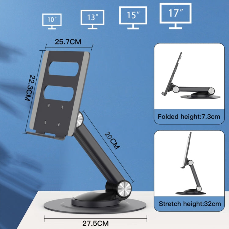 P4 360 Degrees Rotating Aluminum Metal Riser Tablet Laptop PC Stand Holder - Laptop Stand by PMC Jewellery | Online Shopping South Africa | PMC Jewellery | Buy Now Pay Later Mobicred