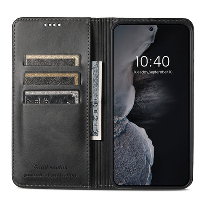 For Samsung Galaxy S24 Ultra 5G Suteni Calf Texture Horizontal Flip Leather Phone Case(Black) - Galaxy S24 Ultra 5G Cases by Suteni | Online Shopping South Africa | PMC Jewellery | Buy Now Pay Later Mobicred