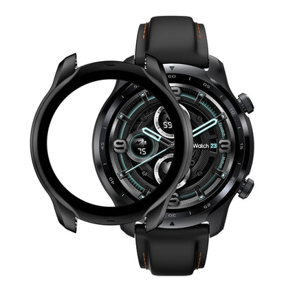 For Ticwatch Pro X Electroplated TPU Half Wrapped Watch Protective Case(Black) - Watch Case by PMC Jewellery | Online Shopping South Africa | PMC Jewellery | Buy Now Pay Later Mobicred