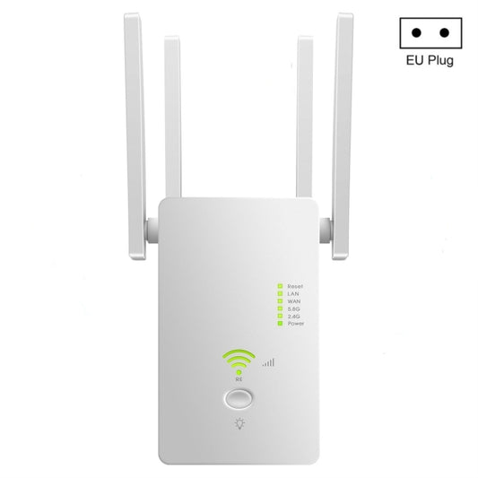 U6 5Ghz Wireless WiFi Repeater 1200Mbps Router Wifi Booster 2.4G Long Range Extender(EU Plug) - Broadband Amplifiers by PMC Jewellery | Online Shopping South Africa | PMC Jewellery | Buy Now Pay Later Mobicred