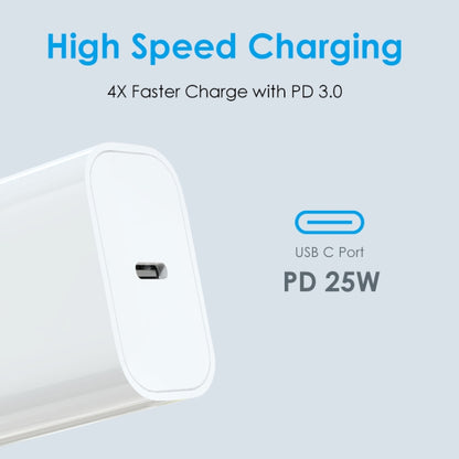 NORTHJO NOPD2501 PD 25W USB-C / Type-C Single Port Fast Charger, Plug Type:AU Plug(White) - USB Charger by NORTHJO | Online Shopping South Africa | PMC Jewellery | Buy Now Pay Later Mobicred