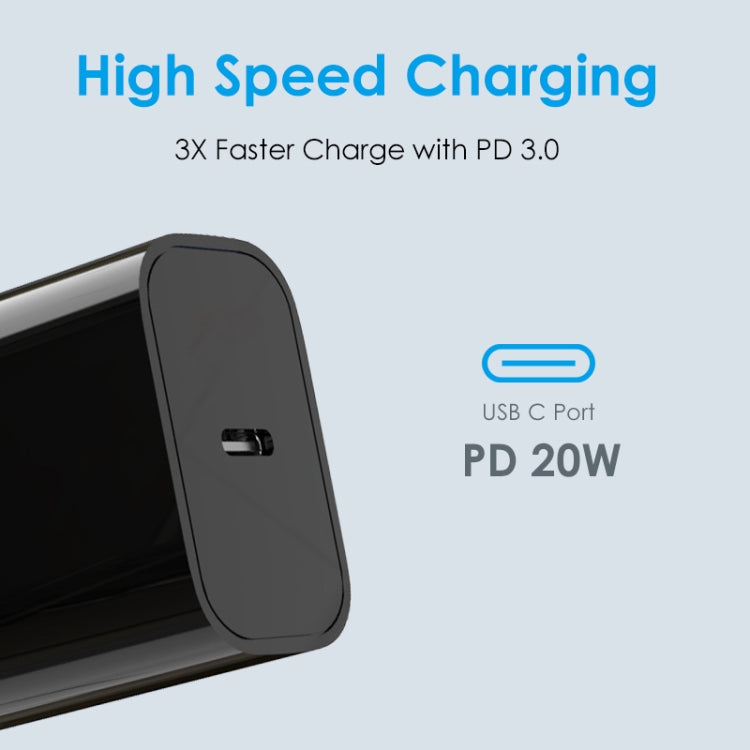 NORTHJO NOPD2001 PD 20W USB-C / Type-C Single Port Fast Charger, Plug Type:UK Plug(Black) - USB Charger by NORTHJO | Online Shopping South Africa | PMC Jewellery | Buy Now Pay Later Mobicred