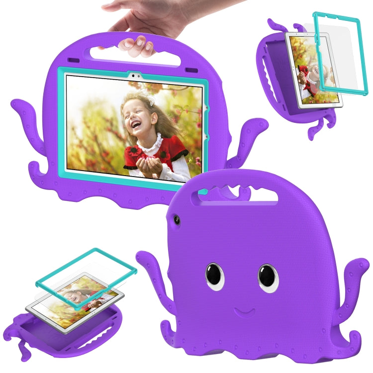 For Amazon Kindle Fire HD10 2021 Octopus Style EVA + PC Tablet Case with Strap(Purple) - Amazon by PMC TechLife | Online Shopping South Africa | PMC TechLife | Buy Now Pay Later Mobicred