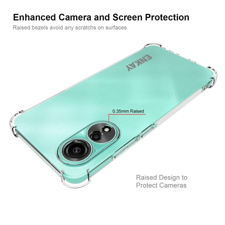 For OPPO A78 4G ENKAY Clear TPU Shockproof Anti-slip Phone Case - OPPO Cases by ENKAY | Online Shopping South Africa | PMC TechLife