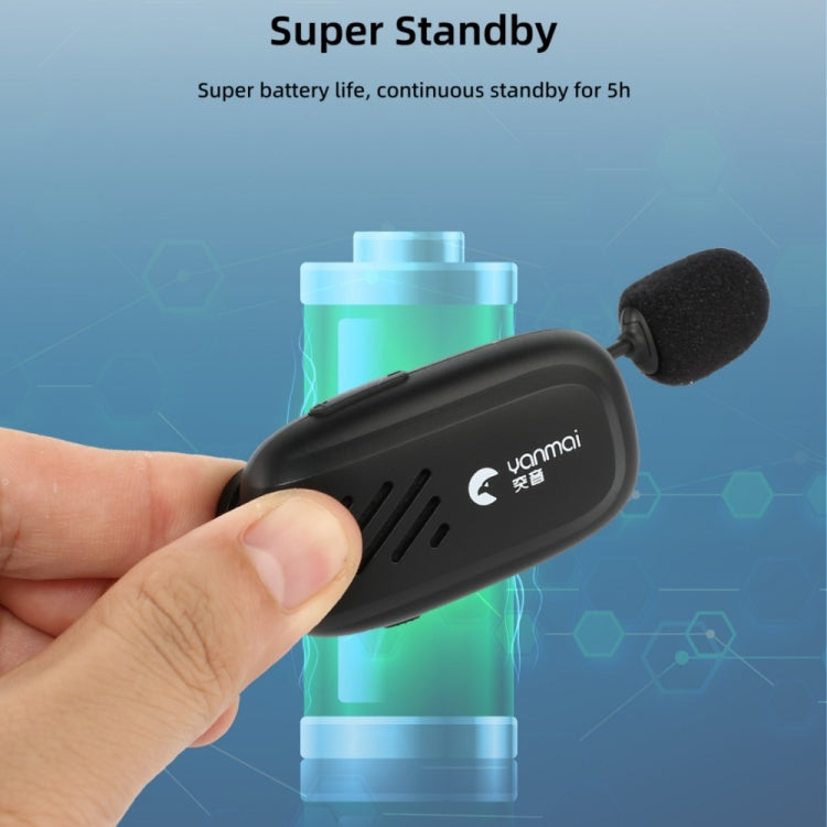 Yanmai K2 Portable Mini Wireless Bluetooth Lapel Microphone(Black) - Microphone by Yanmai | Online Shopping South Africa | PMC TechLife | Buy Now Pay Later Mobicred
