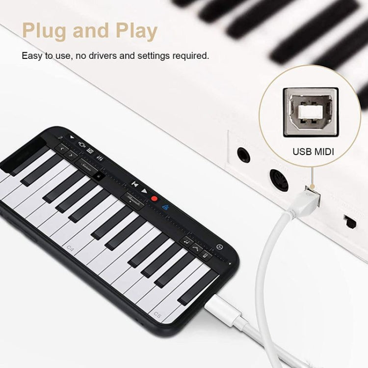 1m 8 Pin to USB + MIDI Electronic Music Instrument & OTG & Charging Multifunctional Cable Compatible with above iOS 10.3.2 - Video & Audio Cable by PMC Jewellery | Online Shopping South Africa | PMC Jewellery