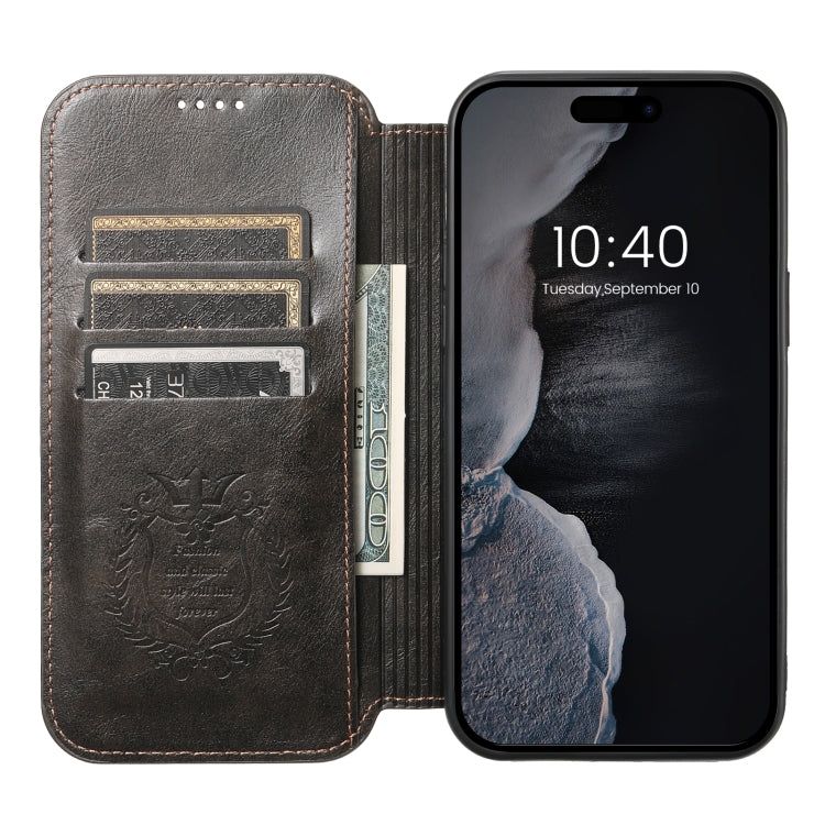 For iPhone 14 Pro Suteni J05 Leather Magnetic Magsafe Phone Case(Black) - iPhone 14 Pro Cases by Suteni | Online Shopping South Africa | PMC Jewellery | Buy Now Pay Later Mobicred