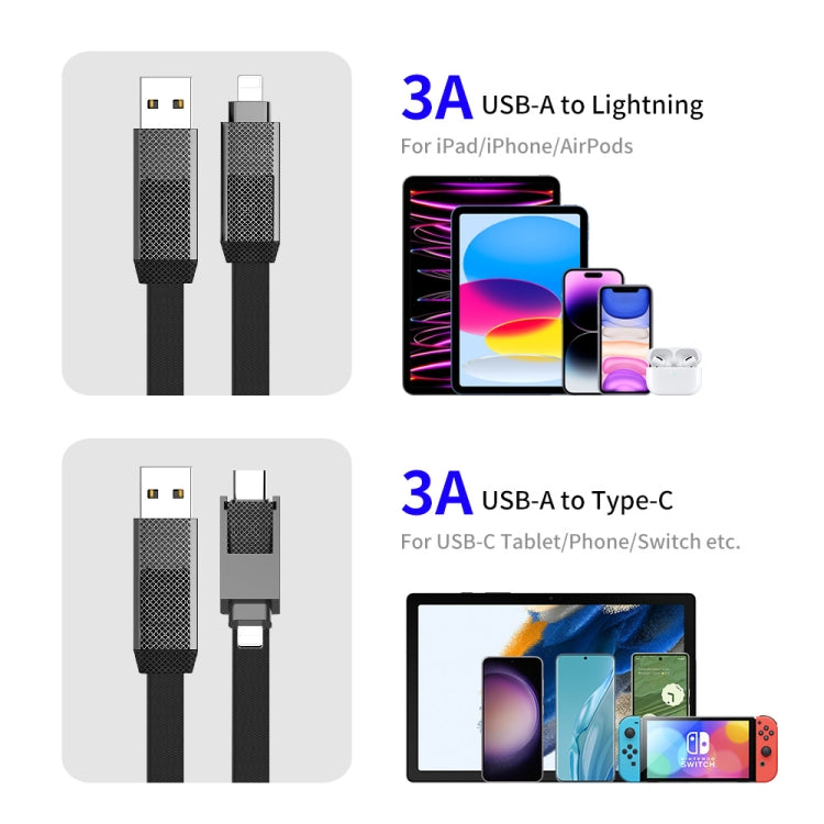 ENKAY ENK-CB134 4-in-1 60W USB-A / Type-C to 8 Pin / Type-C Nylon Braided Magnetic Fast Charging Data Cable, Cable Length:0.15m - Multifunction Cable by ENKAY | Online Shopping South Africa | PMC Jewellery | Buy Now Pay Later Mobicred