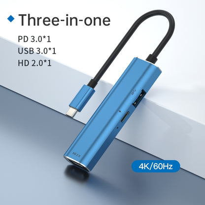 V264 3 in 1 USB-C / Type-C to USB3.0 + PD3.0 + HD2.0 3-Ports Multi Splitter Adapter OTG HUB - USB HUB by PMC Jewellery | Online Shopping South Africa | PMC Jewellery | Buy Now Pay Later Mobicred